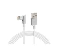 Cavo 90° Usb > Lightning 100 cm Bianco ricarica e dati. Presa facilitata mentre