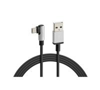 Cavo 90° Usb > Micro Usb 100 cm Nero ricarica e dati. Presa facilitata mentre