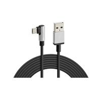 Cavo 90° Usb > Micro Usb 200 cm Nero ricarica e dati. Presa facilitata mentre
