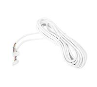 Cavo a 6 conduttori a 5 fili, cavo a 6 fili per campanello, cavo in rame flessibile tondo per videocitofono, 0,3 mm², 5 m / 196,9 pollici, bianco