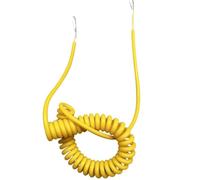 cavo a molla, Cavo di alimentazione a 2 fili giallo con cavo a spirale for termocoppia 26AWG