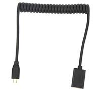 Cavo a Molla Femmina Interfaccia Multimediale, Cavo a Spirale Multimediale Micro HD con Design a Spirale a Spirale Antiabrasione in PVC 8K60Hz per Fotocamera Digitale (Testa