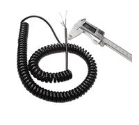 Cavo a molla nero, 3 conduttori, 22AWG, cavo estensibile da 1 metro a 15 metri, filo telescopico, bobina retrattile(Stretch 15 meter 3 cores 22 AWG)