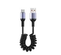 Cavo a molla USB C 6 A 66 W a ricarica rapida per iPhone, Xiaomi, Samsung