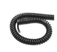 Cavo a spirale a molla， Cavo nero da 3,7 metri, cavi con pin multicore, può estendere il telaio del connettore del cavo di alimentazione a trazione(4 Core,17 AWG 1.0mm)