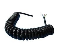 Cavo a spirale a molla in PU | Elastico multicolore da 1 a 5 metri. for uso automobilistico e for l'elettronica(3 Core 17awg,Stretch5meter)