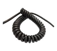 Cavo a spirale a spirale, 2 nuclei nero espandibile cavo di alimentazione a molla telescopico cavo a spirale 24AWG 20AWG 17AWG 14AWG 0,5-7,5 metri di estensione (2 core 20AWG, lunghezza della linea