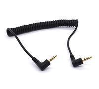 Cavo a spirale, AUX, 3,5 mm, Per audio, 4 conduttori, Stereo, Estensore per auricolari, Adatto a iPad, iPhone, iPod, MP3, MP4, tablet, auto, Echo Dot-, 1,5 m