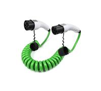 Cavo a spirale Caricabatteria per auto a spirale Wallbox Cavo da strada Helix Tipo 2 Veicolo elettrico Modalità colore verde esterno 3 EVSE portatile