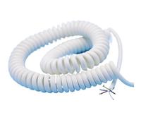 cavo a spirale, Cavo a molla allungabile bianco da 0, 2 mm2 con 6 nuclei 24 AWG(Stretch 12 meter)