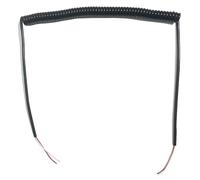 Cavo a spirale con filo telescopico, cavo a molla, cavo elettrico a spirale con filo a molla a 2 nuclei 0,3 mm2 0,3 mm quadrato 22 AWG allungabile 1 metro 2 metri Cavo di alimentazione nero Cavo esten