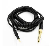 Cavo a spirale di ricambio per cuffie Audio-technica Ath-m40x e Ath-m50x con adattatore da 1/4", cavo a spirale nero si estende fino a 3 metri per prestazioni di monitoraggio da studio e mixaggio DJ