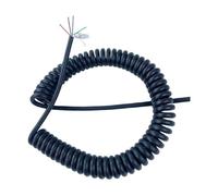 Cavo a Spirale Elastico Retrattile, Cavo a Spirale a Molla 5 conduttori 26AWG 0,15 mm schermato Bobina Retrattile Lunghezze 1-15 Metri(Stretch 14 Meter 5 Cores 26AWG)