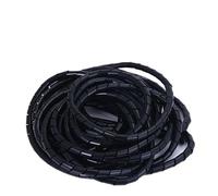 Cavo a spirale, guaina a spirale for cavi da 10 metri, fascia avvolgente a spirale, cavo nero bianco, diametro interno 10 mm, tubo di avvolgimento che avvolge il cavo(Black)