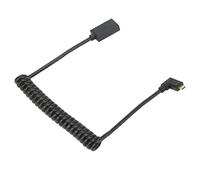 Cavo a Spirale Multimediale Micro HD, OD4.0 Interfaccia Multimediale da 1,2 M Cavo a Molla Femmina Buona flessibilità 8K60Hz PVC Antiabrasione per Tablet PC (Piegatura a destra di 90 gradi)