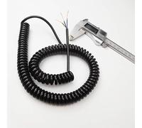 Cavo a spirale retrattile, Bobina retrattile a filo telescopico con cavo a molla a 3 nuclei 22AWG 1-15 metri(Stretch 6 meter)