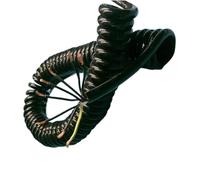 cavo a spirale telescopico, cavo a molla, Cavo a spirale a molla a 8 conduttori da 1,0 mm² con rivestimento in TPU, in rame nudo, bobina retrattile, allungabile da 1 a 20 metri(Stretch 4 Meters)