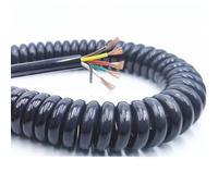 cavo a spirale telescopico, cavo a molla, Cavo di prolunga estensibile a spirale retrattile a molla for impieghi gravosi, bobina 14-24 AWG, diverse dimensioni(18awg 0.75mm,Stretch 3.7 meters)