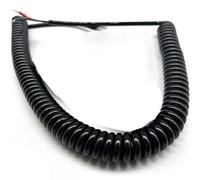 Cavo a spirale telescopico, Cavo di prolunga a spirale, 2 anime, filo a molla quadrato da 0,5 mm, asta lettura, singola a, nucleo in rame, telescopica circolare(Stretch 2.5meters)