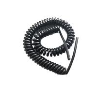 Cavo a spirale telescopico, Cavo di prolunga a spirale, cavo a telescopico 22AWG, nero, 4 fili elastici a molla 20AWG(4 Core 20awg 7.5 Meter)