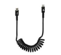 Cavo a spirale Usb Type-C > Apple 8 Pin - 100 cm - Nero