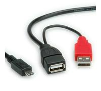 Rotronic ROLINE USB2.0 Y KBL A-MicroB ST/BU BU 1 m