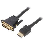 Cavo ABFBI DVI-D (18+1) maschioHDMI maschio 3 metri nero 30AWG VENTION