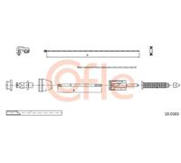 Cavo acceleratore 10.0383 COFLE per RENAULT KANGOO Express CLIO II