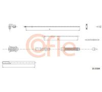 Cavo acceleratore 10.0384 COFLE per RENAULT 5 MASTER I Furgone MASTER I Autobus