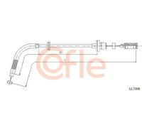 Cavo acceleratore 12.7308 COFLE per FIAT SEICENTO / 600 Furgone/hatchback
