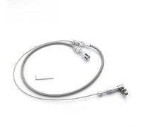 Cavo acceleratore intrecciato in acciaio inox da 61 cm con chiave a L per Ford Mustang 302 50L e per Chevrolet LS1 48/53/57/60L Carburato o EFI, adatto per Street e Performance