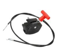 Cavo acceleratore universale per tosaerba con leva regolabile, nero/rosso, 1 set