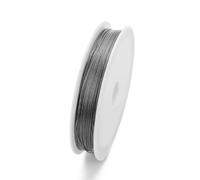 Cavo Acciaio 1 rotolo di filo for perline in acciaio inossidabile argento/oro 0,3,38,45,5,6,7,8 mm spessore corda avvolgente for fatta a mano(Silver tone,0.8mm 15 meters)