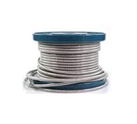 Cavo Acciaio 304 in acciaio inossidabile in PVC Cavo morbido a corda di filo flessibile rivestito for la da bucato trasparente(1.2mmX20meters 7X7)