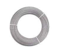 Cavo Acciaio,Corda metallica 304 Cavo a filo in acciaio inox 50m / 100m di sollevamento da pesca morbido 7 * stendibiancheria 1 mm,2,5 2mm(2mm,50M)