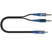 QUIK-LOK RKSA/140-5 cavo audio 5 m 3.5mm 2 x 6.35mm Nero, Blu, Grigio