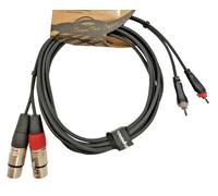Cavo Adattatore 2 RCA maschio 2 XLR Canon Femmina 3 Metri Flessibile SOUNDSATION
