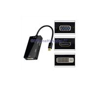 Cavo Adattatore 3 in 1 Mini DisplayPort/ThunderboltTM Port a HDMI/DVI/VGA Nero