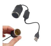 Cavo adattatore accendisigari per auto, convertitore USB per accendisigari, cavo di prolunga per cavo di collegamento, convertitore da 5 V a 12 V, controller cablato