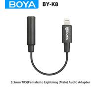 Cavo adattatore Audio BOYA BY-K8 3.5mm TRS (femmina) a Lightning (maschio) per dispositivi iPhone iPad iPod touch iOS