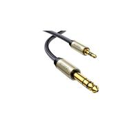 Cavo adattatore audio TRS mini jack da 3,5 mm a jack da 6,35 mm, 2 m, grigio