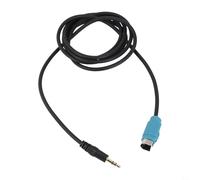 Cavo adattatore AUX da 3,5 mm per ALPINE KCE-236B MP3 kit per auto che consente lo streaming audio da dispositivi portatili agli altoparlanti del veicolo