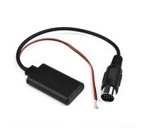 Cavo adattatore AUX per autoradio a 13 pin, compatibile con | per ricevitori CD Kenwood | cablaggio di ingresso ausiliario da 20 cm con cavi di alimentazione da 12 V | per installazione | nero
