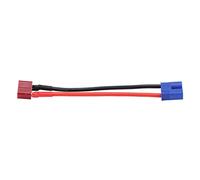 Cavo adattatore batteria EC3 maschio a testa T femmina morbido silicone 12,7 cm lunghezza totale per nave aereo RC