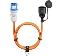 Cavo Adattatore CEE per Caravan, 1,5 M, Spina CEE a Presa Con Contatto Di Protez