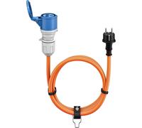 Cavo Adattatore CEE per Caravan, 1,5 M, Spina Con Contatto Di Protezione a Presa