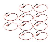 Cavo Adattatore Clip a DC 10 Pezzi, Core in Rame Puro, Trasmissione Stabile, Lunghezza 50cm - Connessione, Materiale PVC, Uso per Batteria e Tester (DC femmina da agganciare)