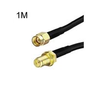 Cavo adattatore coassiale RG58 da RP-SMA maschio a femmina, lunghezza 1 m.