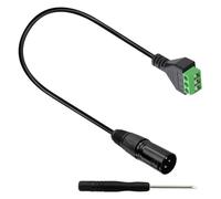 Cavo adattatore convertitore a vite senza saldatura da XLR a 3 pin, con cacciavite, adattatore XLR a 3 nuclei, cavo audio con cacciavite