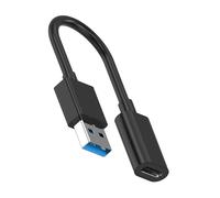 Cavo adattatore corto USB 3.0 a USB C femmina 3A, sincronizzazione rapida dei dati e cavo di alimentazione, 15 cm, 5,9 pollici